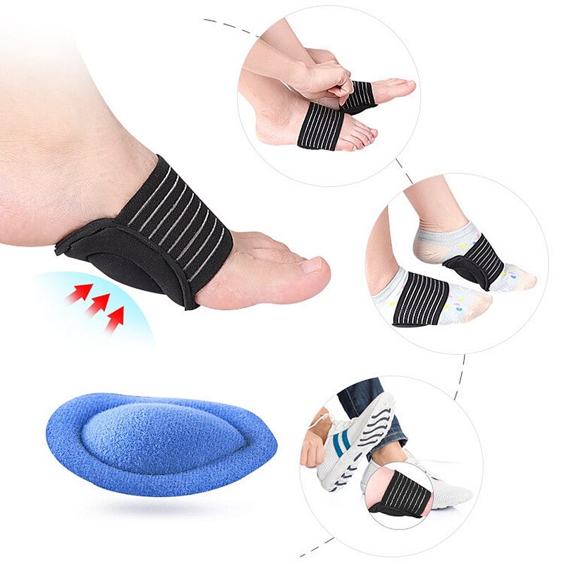 1 Pair Arch Foot Care Shocking Foot Arch Support Plantar Fasciitis Heel Pain Aid Feet Cushioned, Health Feet Protect Care