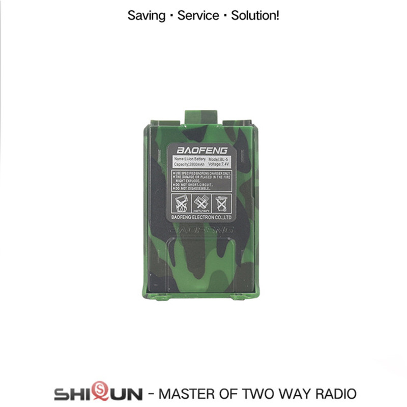 Baofeng-Batería de BL-5 para walkie-talkie, alta batería de UV-5R de 3800 mah, piezas de Radio, Original, 3800 mah, Pufong UV 5R boafeng: Camo 1800mAh