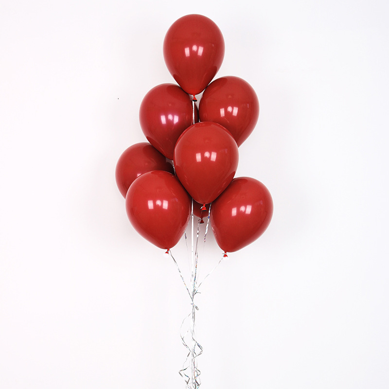 50 sztuk 10 Cal podwójna warstwa granatu lateks netto czerwony balon nadmuchiwana zabawka sala weselna strona propozycja ślub walentynki