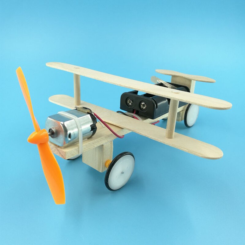 Unisex Wooden DIY Puzzles Airplane Aducational Toy For Baby Boy Students Handmade Model Glider Kit 1 Set Craft Toys