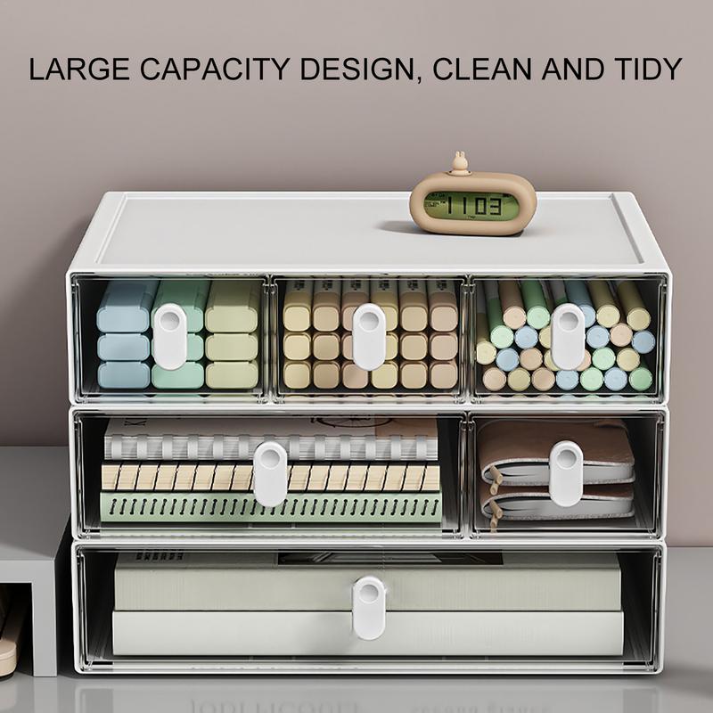 Tabletop Drawer Organizer Desktop Storage Drawers Stackable Desktop Storage Drawers Clear Desktop Storage Box For Workplace Home