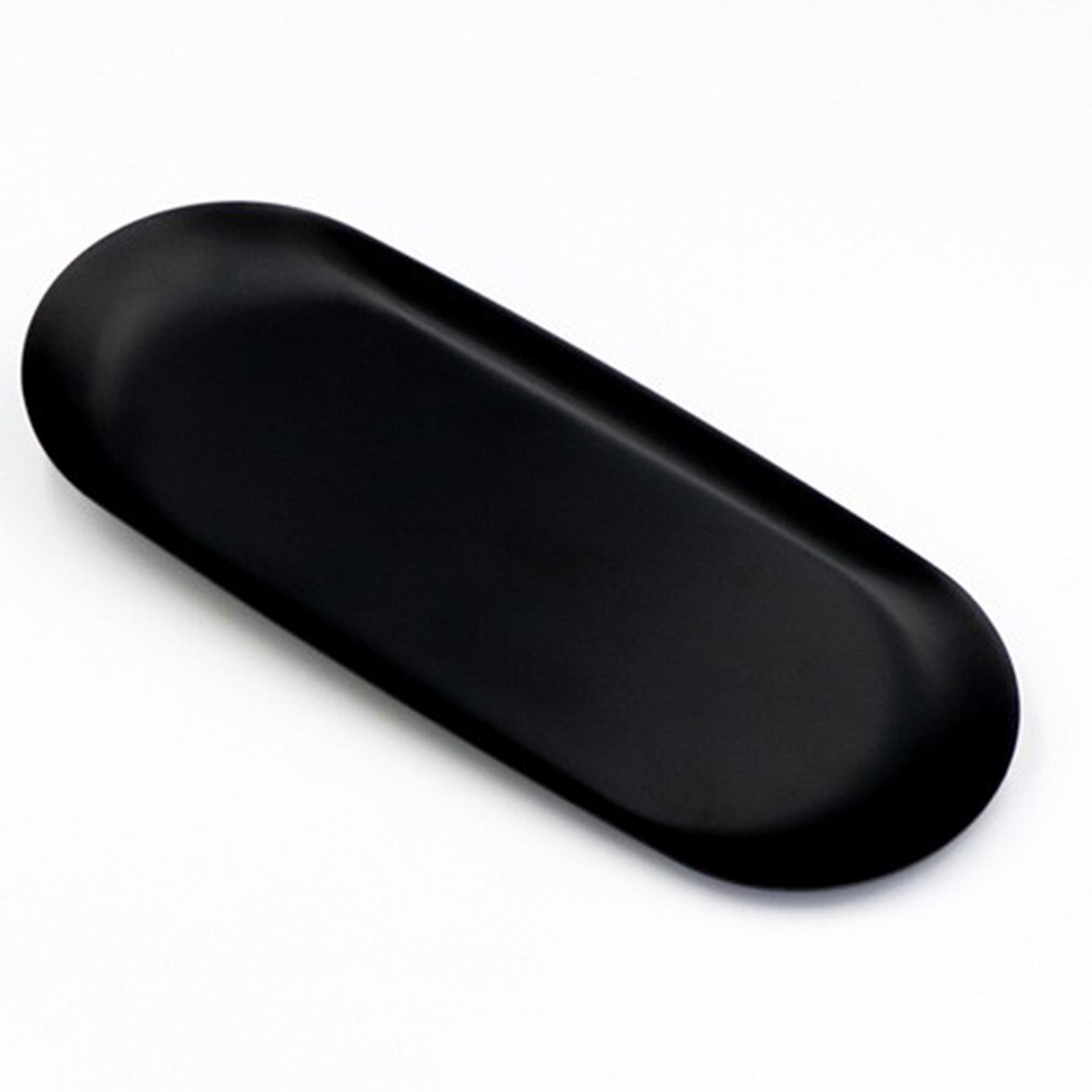 Storage Tray Nordic Stainless Steel Jewelry Plate Oval-shaped Towel Tray Cosmetic Jewelry Organizer Snack Tray