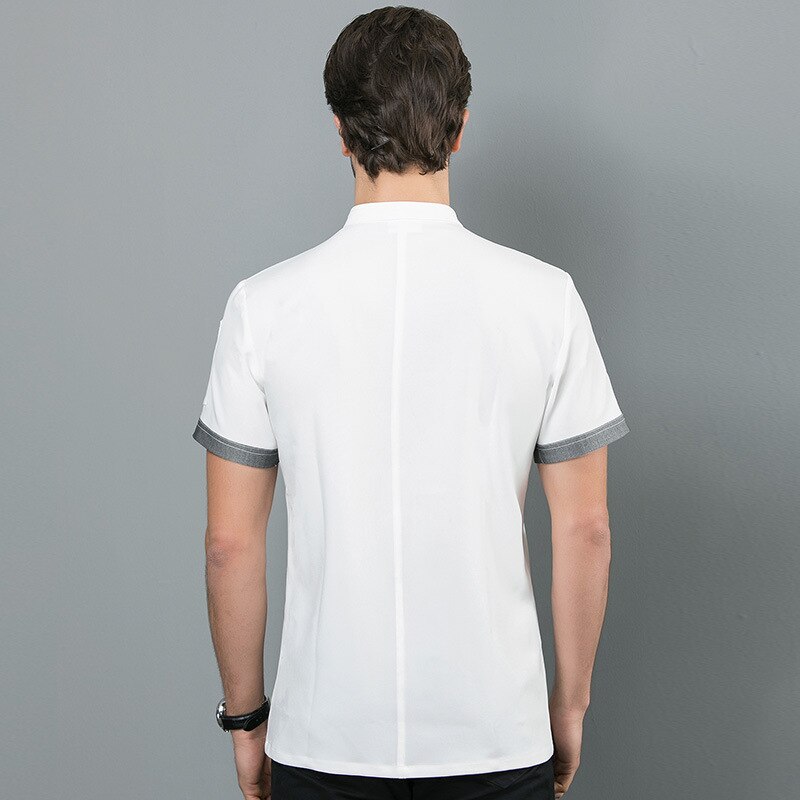 Kleding korte mouwen heren hotel keukenkleding werkkleding zomer barbecue hotpot winkel bakkerij banketbakkerij kantine