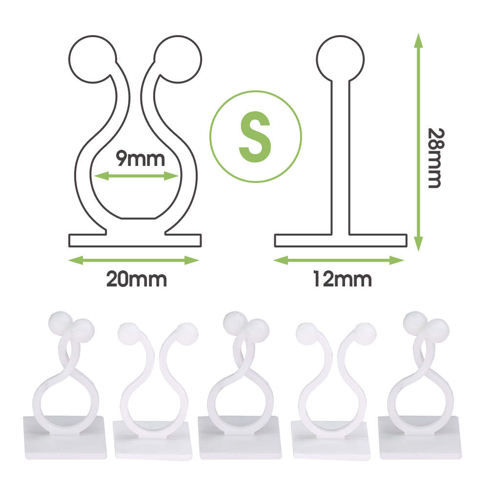 Self-Adhesive Hook for Climbing Plants Fixing to Wall Fixture Clips Supporting Wire Fastener Indoor Garden Home Vines Traction: L / Beige