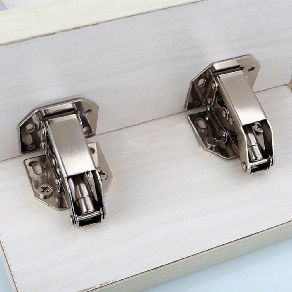 Practical 90 Degree Cabinet Hinges 3 Inch No-Drilling Hole Bridge Shaped Spring Hinge Cupboard Door Hardware With Screw#288741