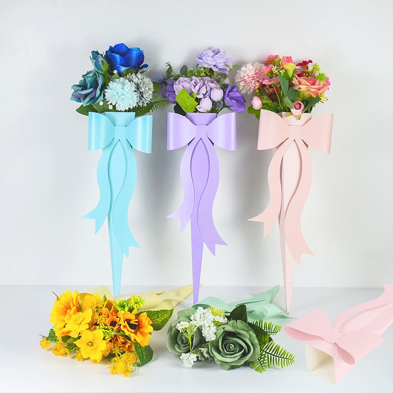 1/4 Stuks Karton Likdoorns Inpakpapier Rose Bloem Verpakking Geschenkdozen Voor Valentijnsdag Moederdag bloemist Boeket Verpakking