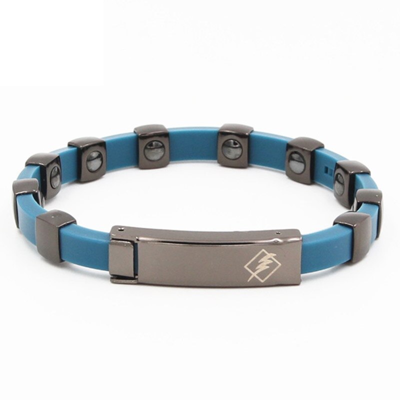 Anti Static Bracelet Negative ion Silicone Bracelet Remove The Body Static Waterproof Couples Wristband Safety Working Sport: Navy