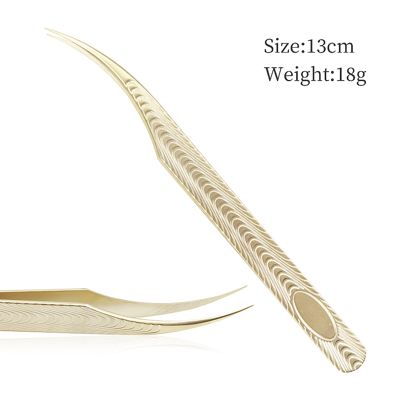 1 pz pinzette per estensione ciglia clip per sopracciglia in acciaio inox decorazioni in oro pinzette antistatiche per ciglia finte forniture per strumenti di trucco: Blu