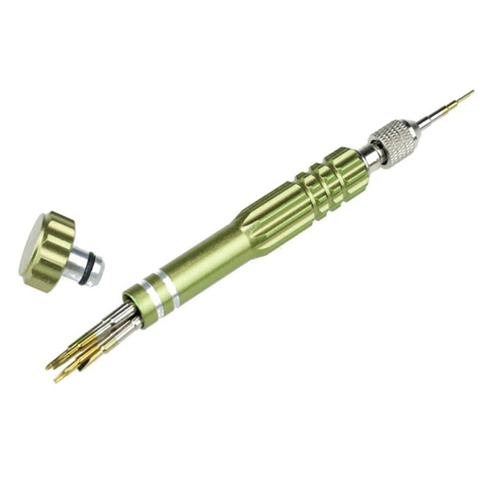 5 in 1 Multi-Function Repair Open Tools Kit Screwdrivers For iPhone Samsung Galaxy DIY Mobile Phone Repair Accessories: green