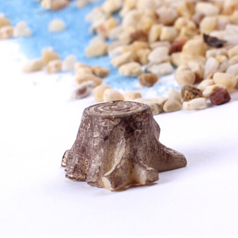 1Pc Garden Tree Stump Base Mini Resin Crafts Fairy Garden Miniatures Terrarium Micro Landscape DIY Accessories Home Decoration