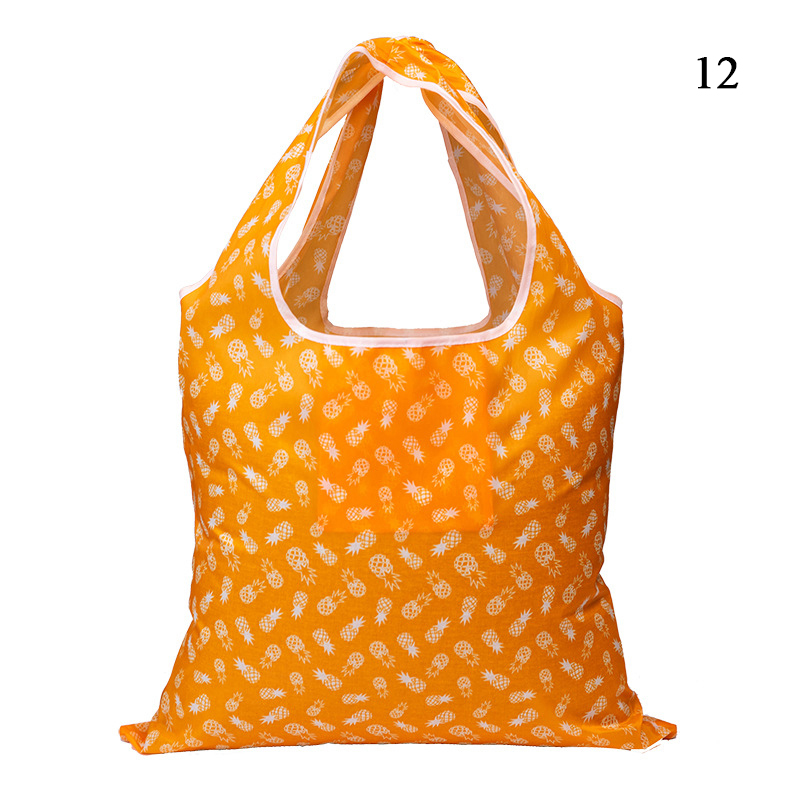 Printing Foldable Eco-Friendly Shopping Bag Tote Folding Pouch Handbags Convenient Large-capacity For Travel Grocery Bag: GRAY