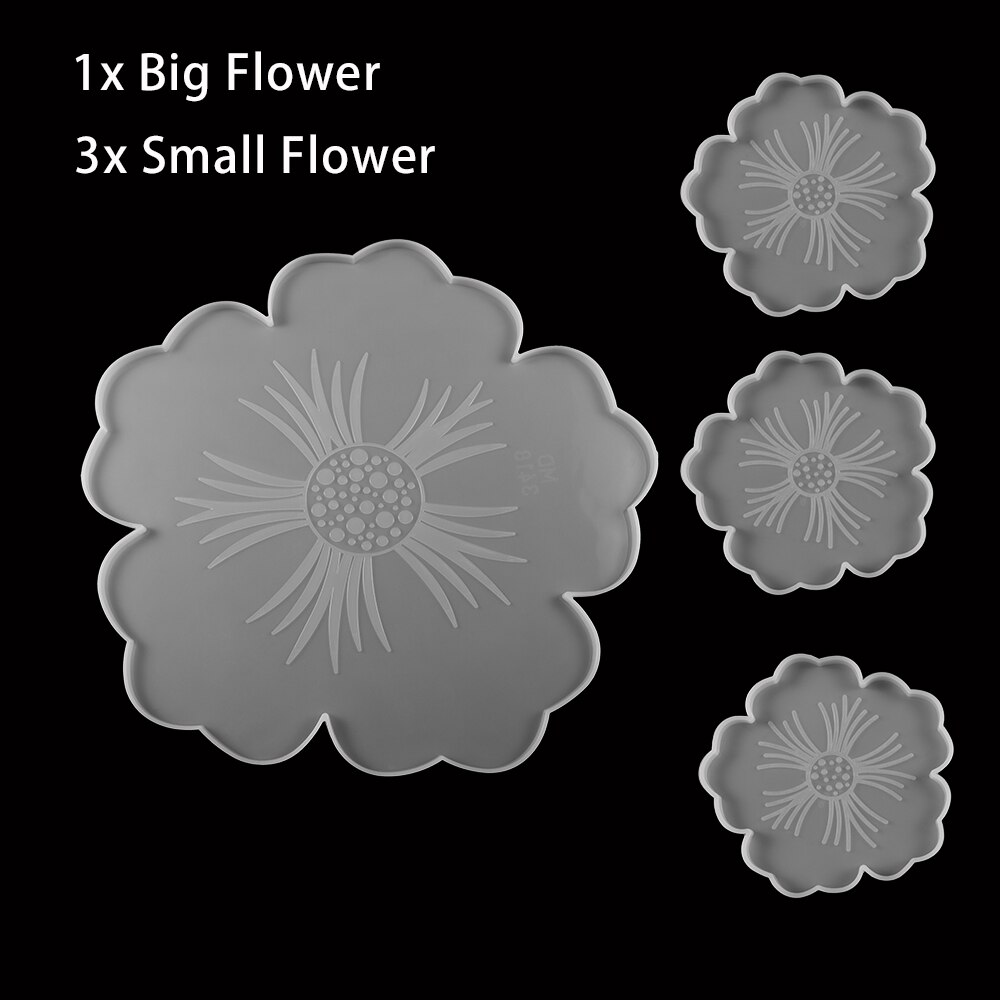 1 set wijnglas, doorzichtige bloemenbekermat, epoxyharsmallen, glazen onderzetters voor doe-het-zelf hars-epoxymal, siliconen sieraden, knutselen: Stijl 2