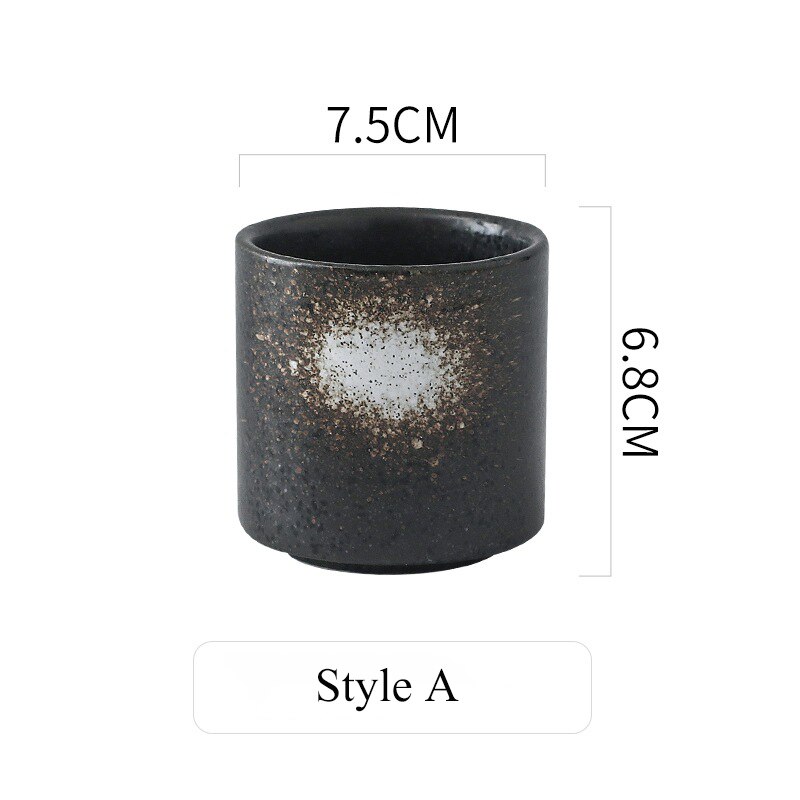 LUWU Japanese Ceramic teacup water cup handmade chinese kungfu teacup drinkware 200ml: Style A