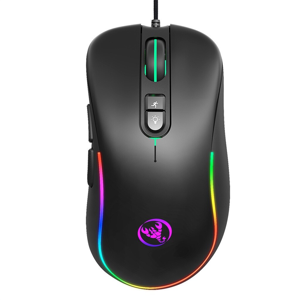 verdrahtet Spielen Maus 6400DPI programm makro Definition Professionelle-Klasse Gamer Mäbenutzen RGB Verdrahtete Maus Optische für Laptop Computer: Default Title