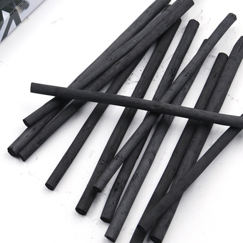 25pc blyanter skitserer trækulstænger erhverv kunstner pil trækul til studiekolorblyanter maleri tegning kunstforsyninger 3-8mm
