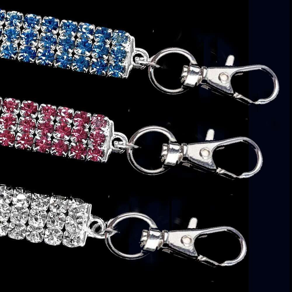 3 rijen diamanten hondenhalsband met juwelen en een hanger van bot, strass-kristalband, puppyhondenhalsband van leer