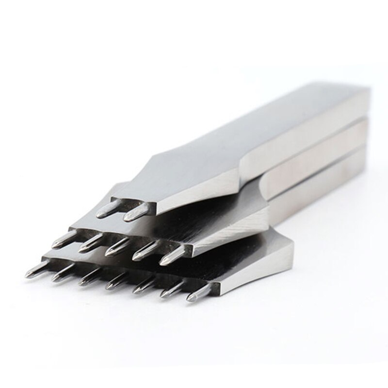 Herramienta de punzonado para manualidades de cuero, punzón, herramienta de costura de cuero, cincel de agujero circular de 3mm / 4mm / 5mm