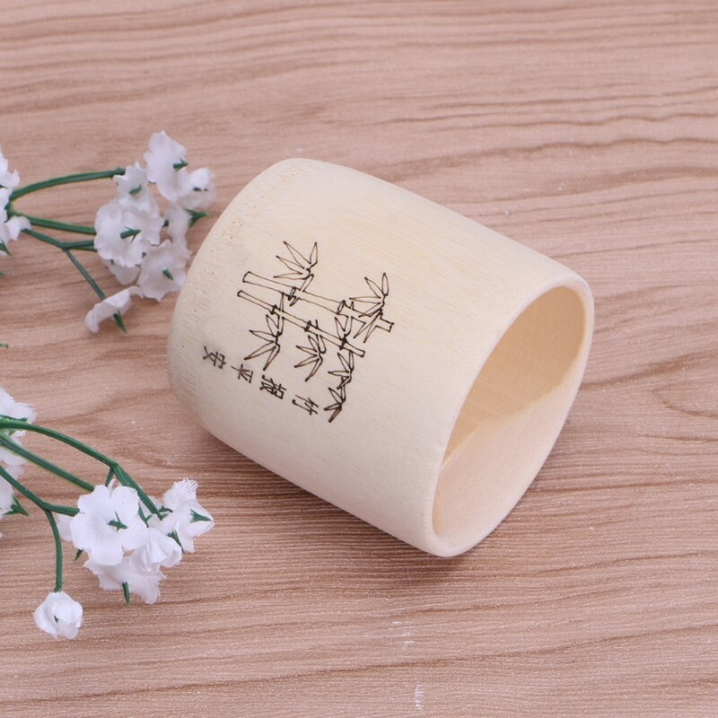 Taza de madera de bambú para beber café, té, cerveza, leche, vino, vaso