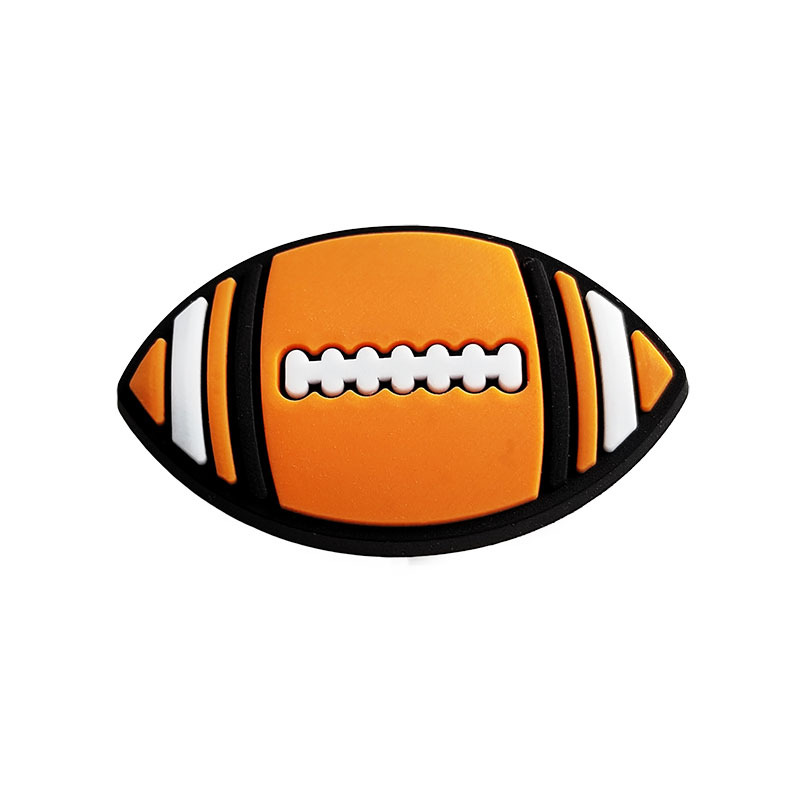 50 stücke FußBall Sport Stifte Reize für Schuhe Zubehör niedlichen PVC Stift verstopfen Sandalen Rucksack Dekoration Schüttgut Lieferungen: verrotten