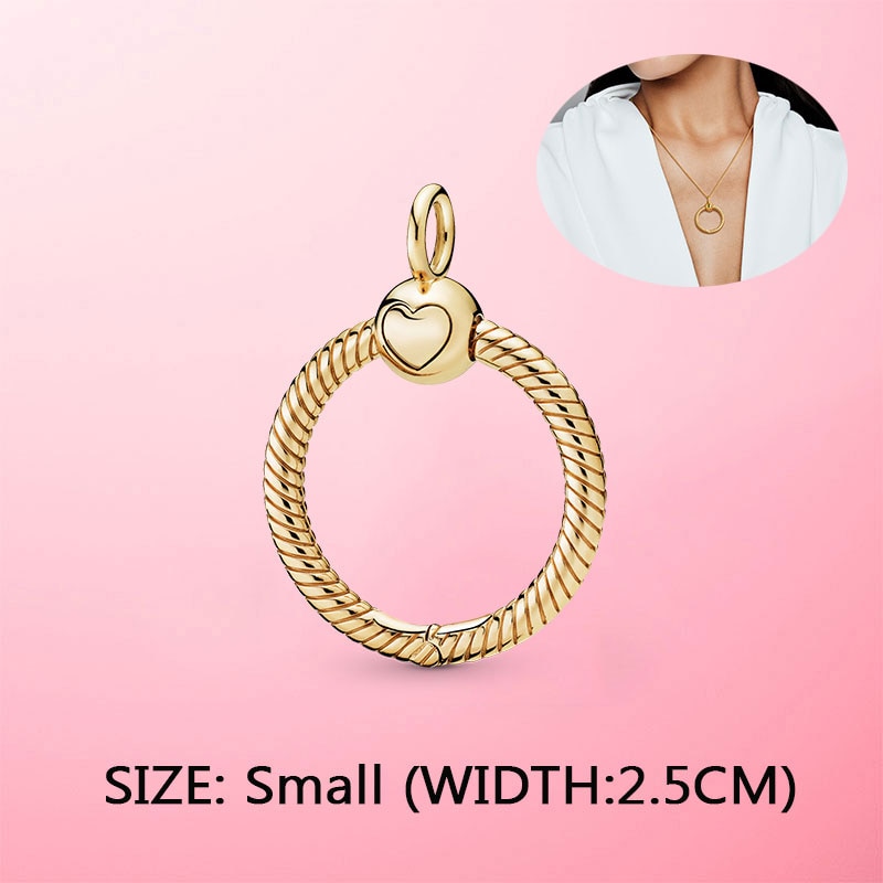 2020 nowy 925 srebro chwile małe Pave O wisiorek Charm fit oryginalny naszyjnik Pandora DIY paciorki biżuteria