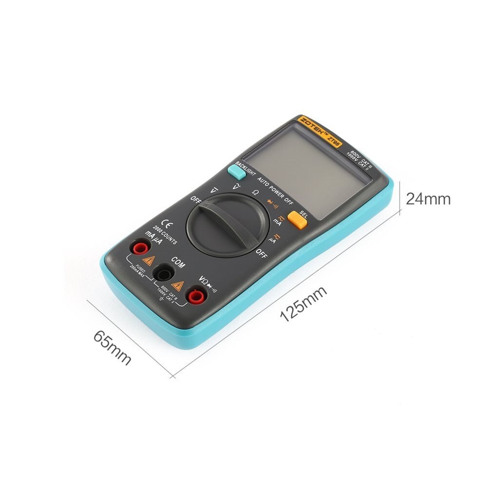 Digital Multimeter Ammeter Voltmeter Resistance Frequency backlight Meter voltage Diode Frequency ZT98 ZT100 ZT101 ZT102