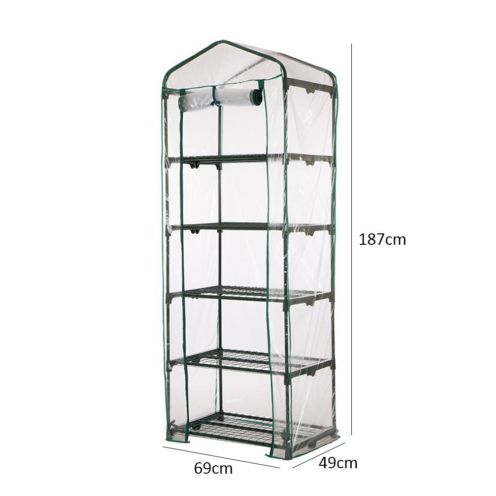 Cubierta de PVC para invernadero de jardín, miniplanta de jardín cálida, impermeable, protección Anti-UV, plantas de jardín, flores, sin estante de hierro: L withou rack