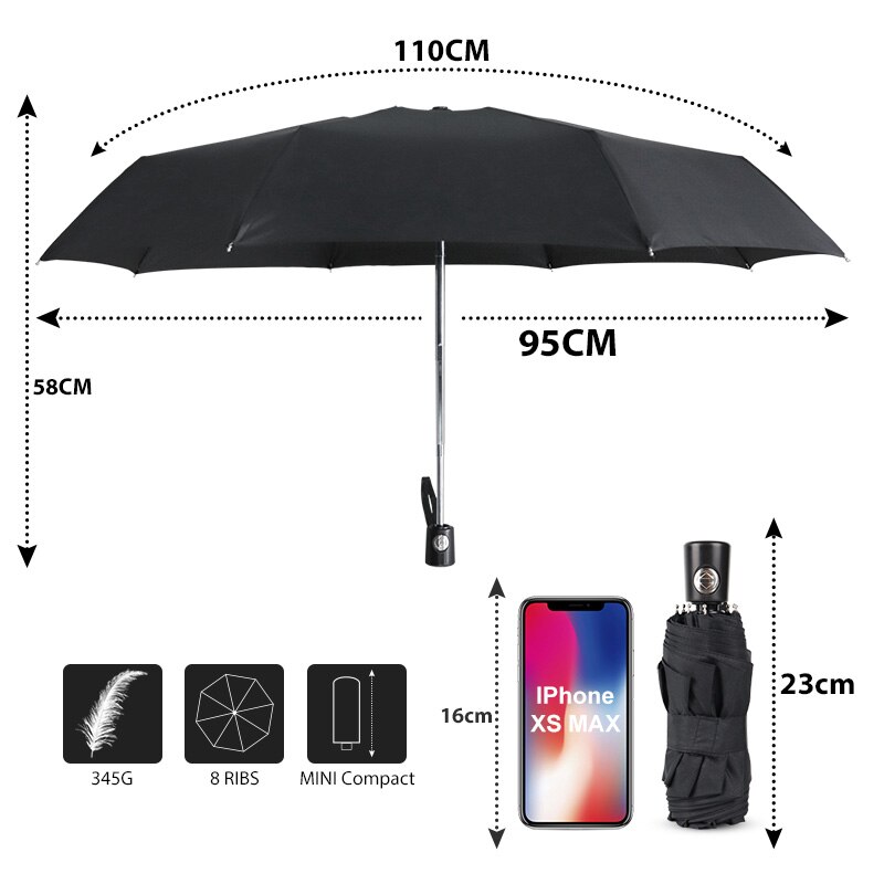 Mini parapluie pliable automatique résistant au vent pour femmes et hommes, UV, Portable, de plein air, de voyage, 5