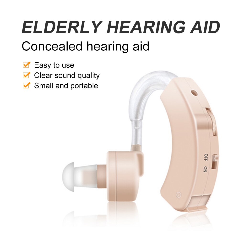 Høreapparat øre lydforstærker justerbar tone høreapparater bærbar øre høreforstærker til døve ældre lytte ørepleje