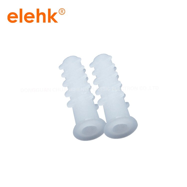 6 x 30 mm hvit/grå plast veggplugger hullbor 30mm pe materiale