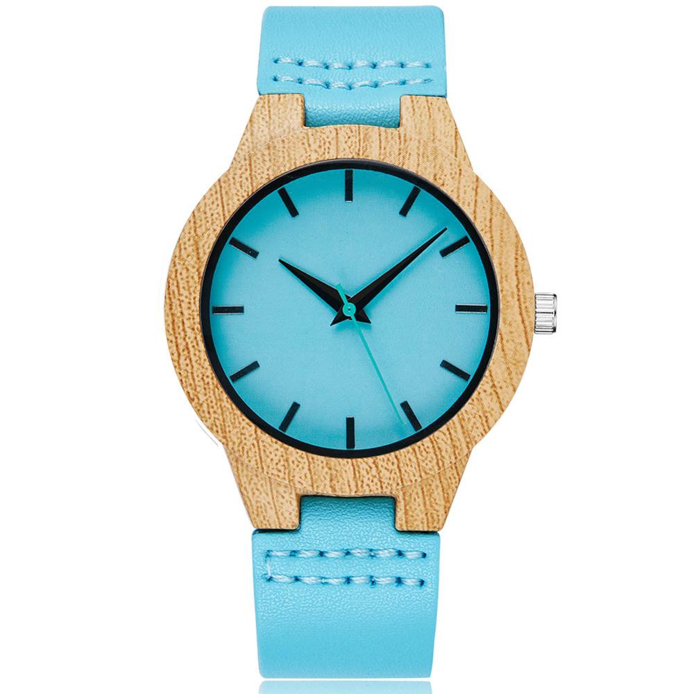 Treklokke menn kvinner kvartsimitasjon treklokke blå urskive sekskantetui klokker skinnbånd par håndleddsklokke reloj: W278-1 kvinner