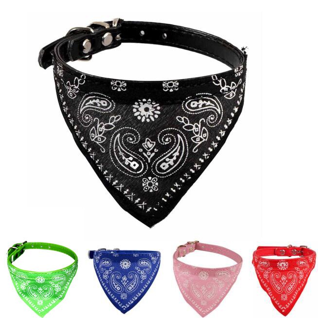 Nueva impresión ajustable mascota perro cachorro gato cuello bufanda Collar tipo pañoleta, pañuelo para cuello accesorios para perros