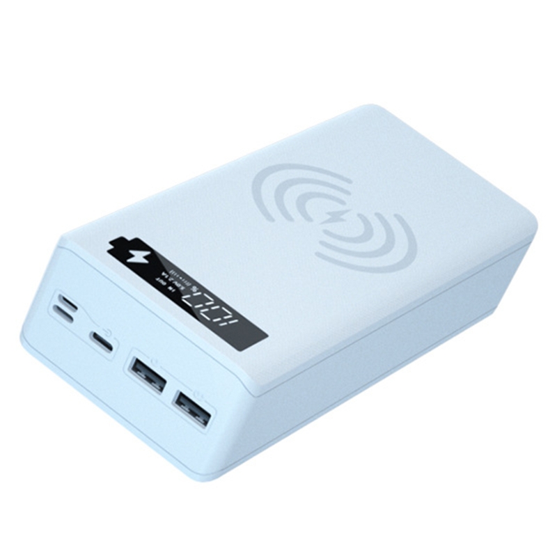 Scatola di ricarica Wireless 5W/10W senza batteria Display LCD QC3.0 PD staccabile custodia per batteria fai da te 16x18650 Shell Power Bank