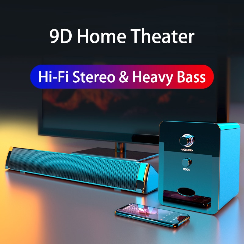 Home Theatre-systeem Soundbar Tv Subwoofer Bluetooth Caixa De Som Para Pc Sound Bar Boombox Cinema Computer Speakers 2.1