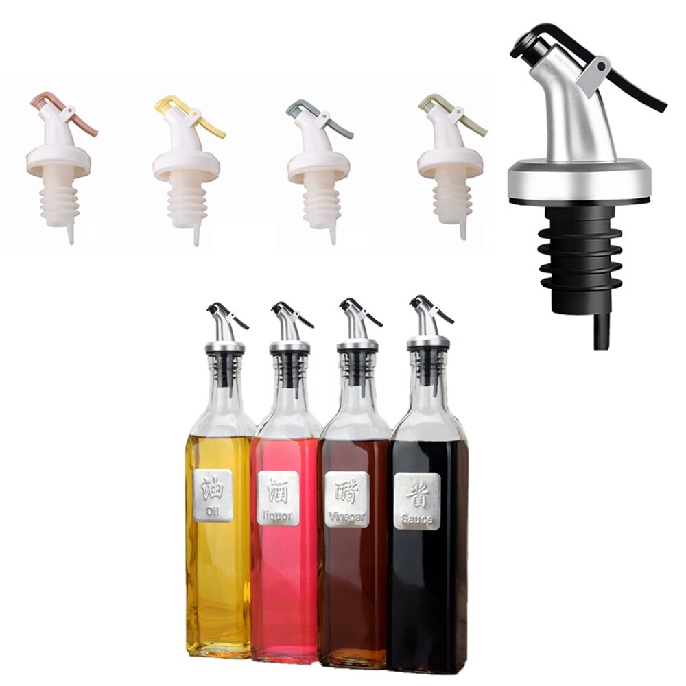 Bottle Sprayer for Oil Oliver Sauce Boats Rubber Bottle Stopper Leak Proof Nozzle Wine Pourer Liquor Dispenser Kitchen Bar Tool