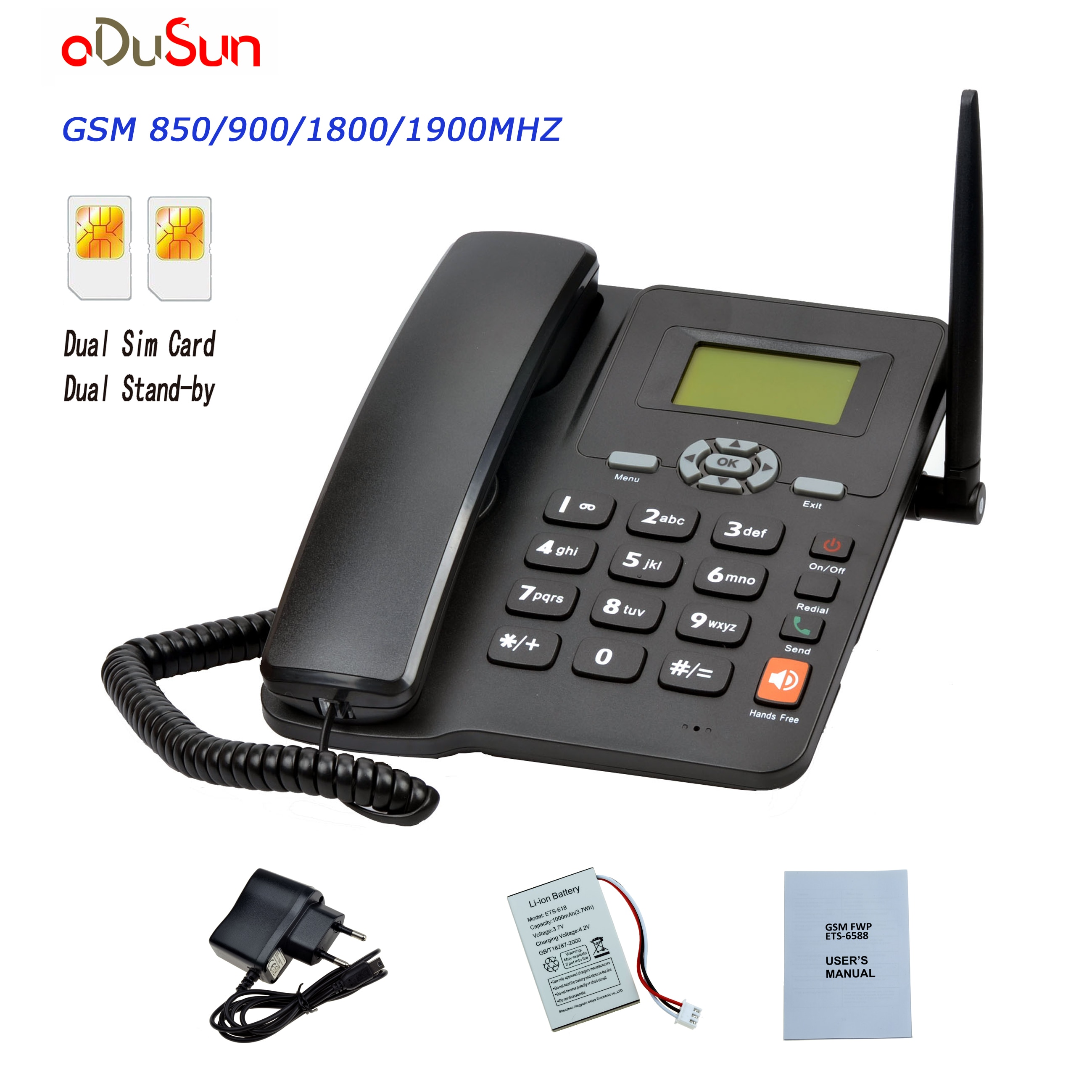 Teléfono inalámbrico fijo GSM, Tarjeta SIM Dual co – Grandado