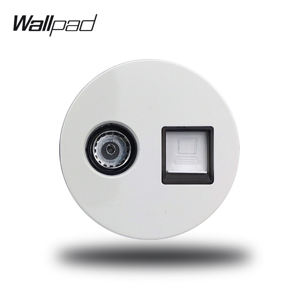 Diy  l6 5 farger tv jack katt 5e katt 6 rj45 ethernet pc datamaskin internett datauttak i én enkelt modulær gratis kombinasjon