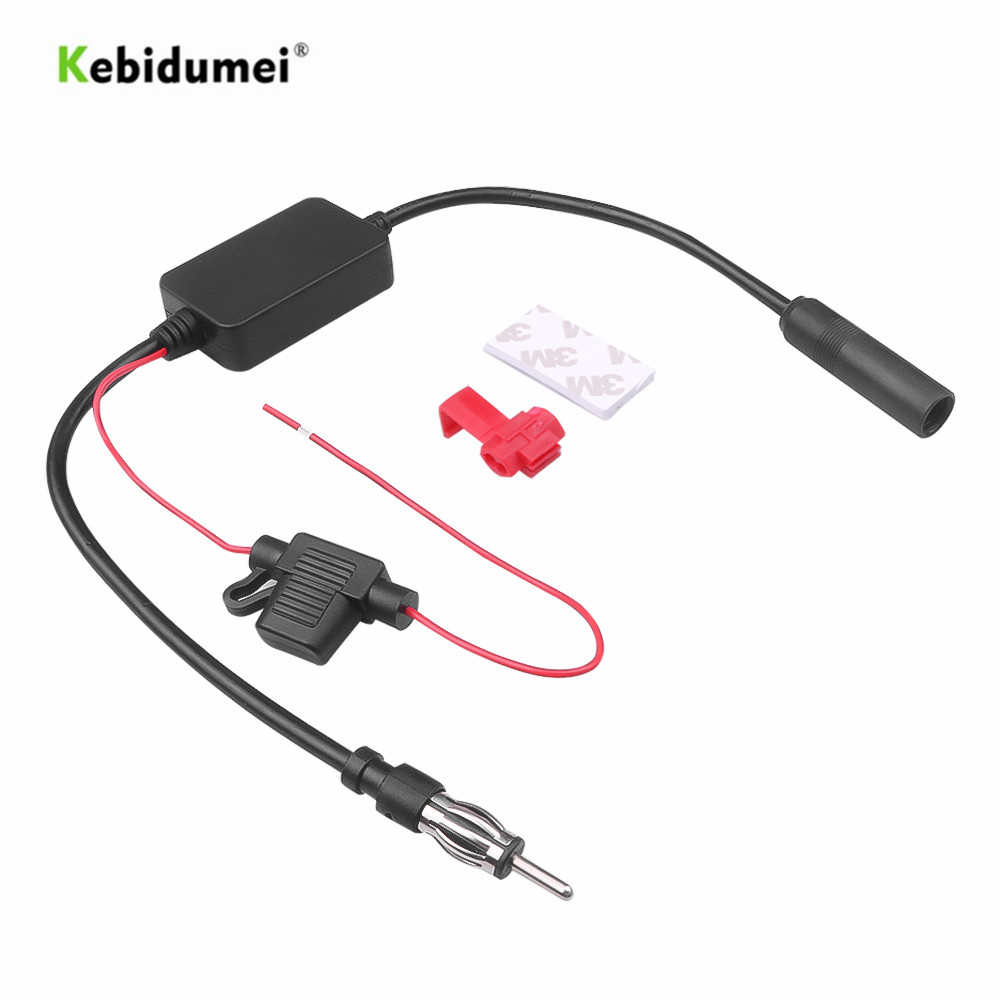 Kebidumei Antenne 12V Auto Auto Radio Signaal Versterker Booster Voor Mariene Auto Voertuig Fm Versterker 88-108Mhz