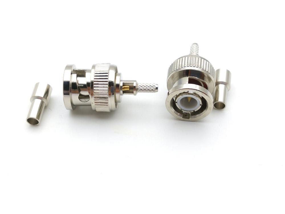 10 stücke BNC Stecker Fenster Gerade crimpen für RG174 RG316 RG179 Kabel Adapter 50 Ohm