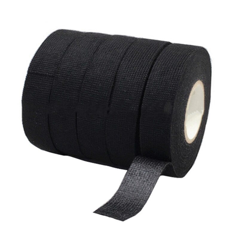 15M Adhesive Cloth Tape For Cable Harness Wiring Loom Wrap Harness Cable Ties ar Velvet Harness Temperature Resistance
