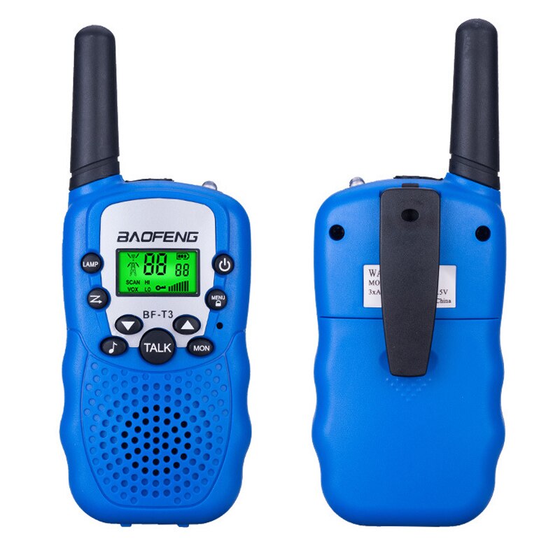 Enfants talkie-walkie fille et garçon jouets 22 canaux enfants talkie-walkie ensemble aventures en plein air randonnée Camping jeux: 2 Blue