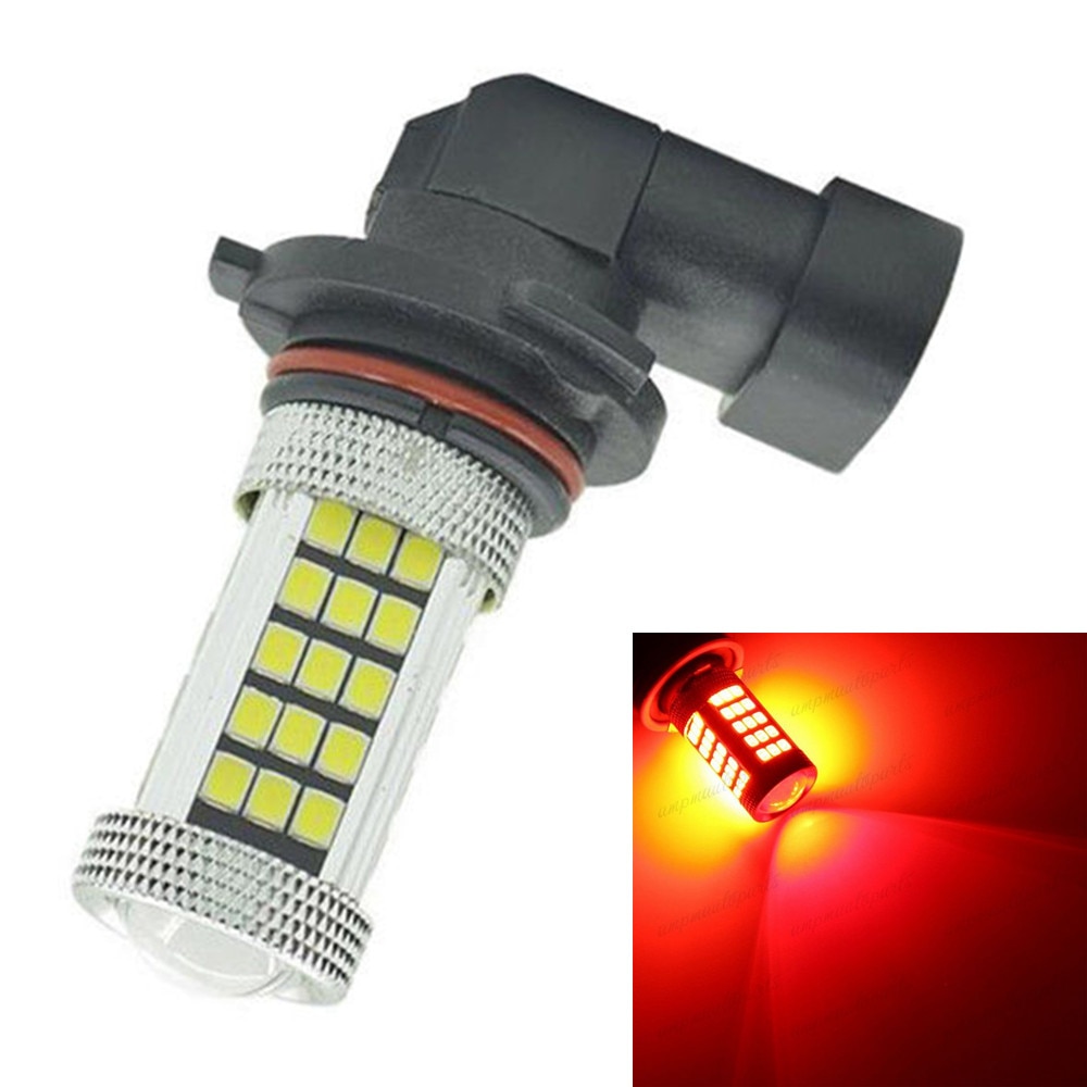9006 HB4 66 Smd Led Chip Lens Fog/Rijden Licht Vervanging Rode Bollen Helder dan 33 Smd Lamp