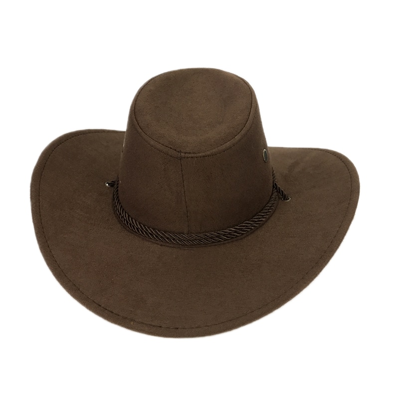 Cowgirl Sun Hat Faux Leather Cowboy Hat Men and Women Travel Caps Western Hats Chapeu Cowboy 9 colors YY0270