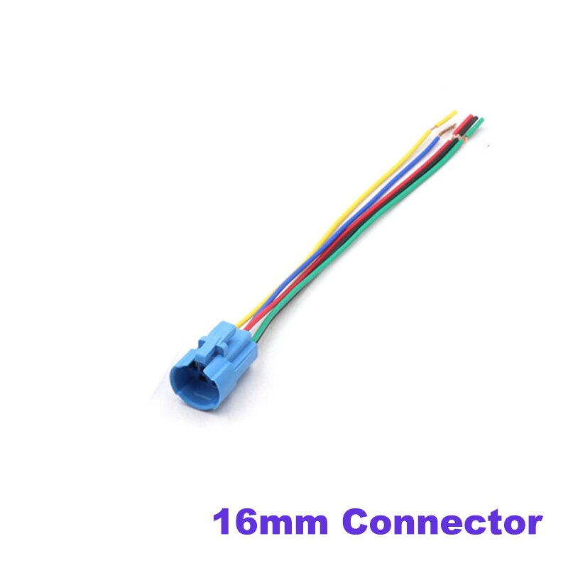 1PC 12mm 16mm 19mm 22mm cable socket for metal push button switch wiring 2-6 wires stable lamp light button Connector: 16mm Connector