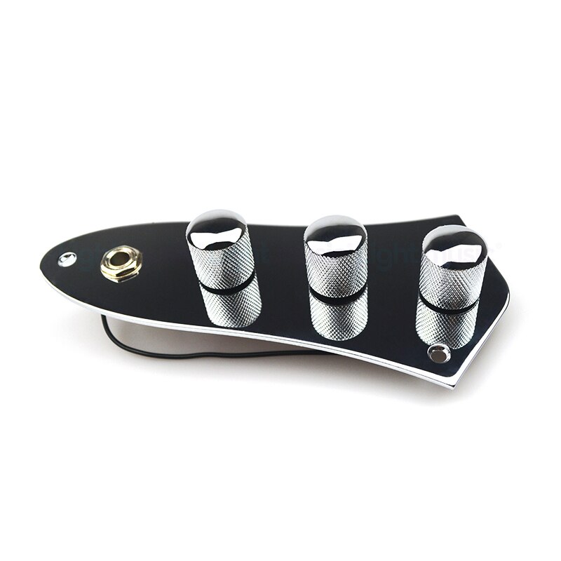 Control Plate for Jazz Bass JB Style Bass Guitar Chrome with Potentiometer Socket Line Knob Guitar Accessories