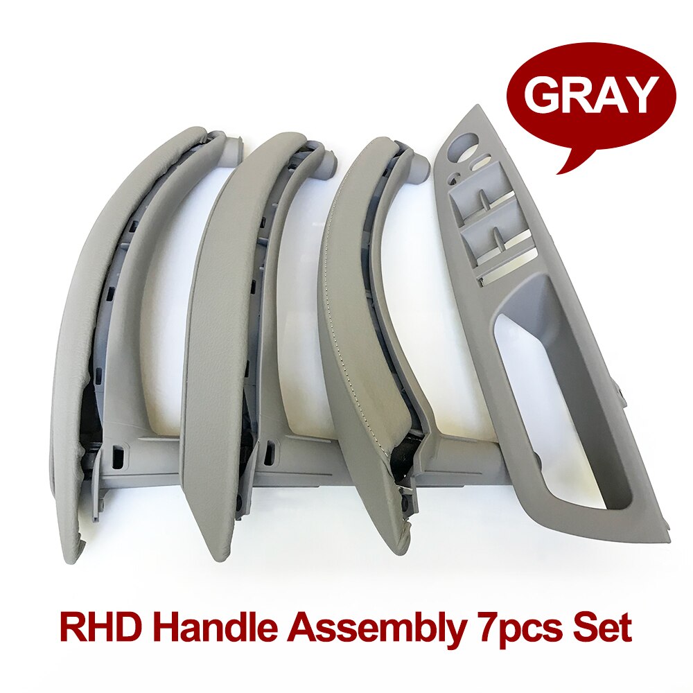 RHD Right Hand Driver Interior Door Armrest Leather Pull Handle Full Set For BMW X5 X6 E70 E71 E72 2007