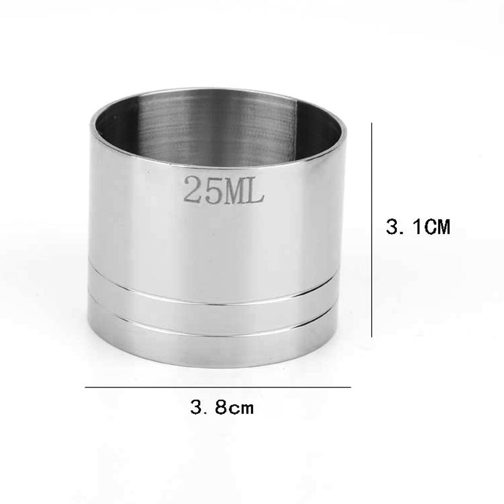 Spirit Measuring Cup Practical Thimble Cylinder Shape Stainless Steel Bar Kitchen Wine Lightweight Jigger Durable Tool Party