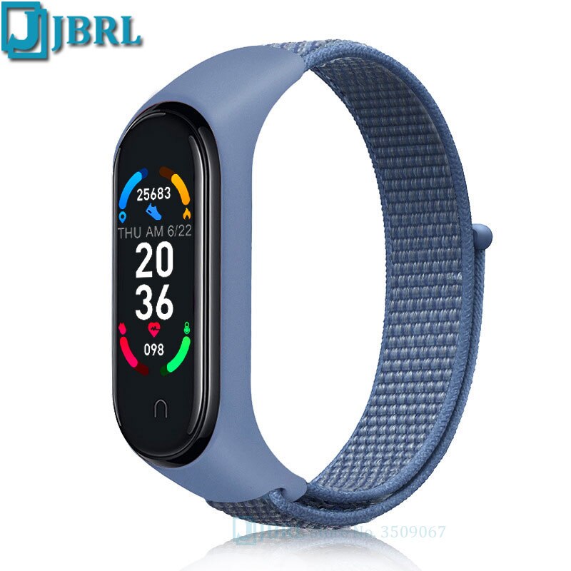 Nylon Kids Smart Band Children Heart Rate Sleep Smart Bracelet Fitness Tracker Wristband Sports For Android IOS Wrist Band 10-18: blue