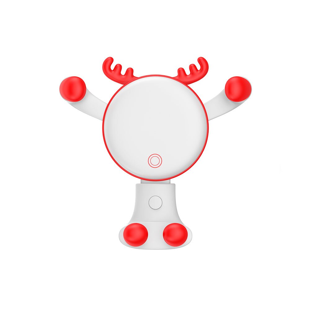 Universele Draaibare Mini Auto Air Vent Telefoon Houder Draadloze Telefoon Oplader Voor Auto Iphone Opladen: WHITE