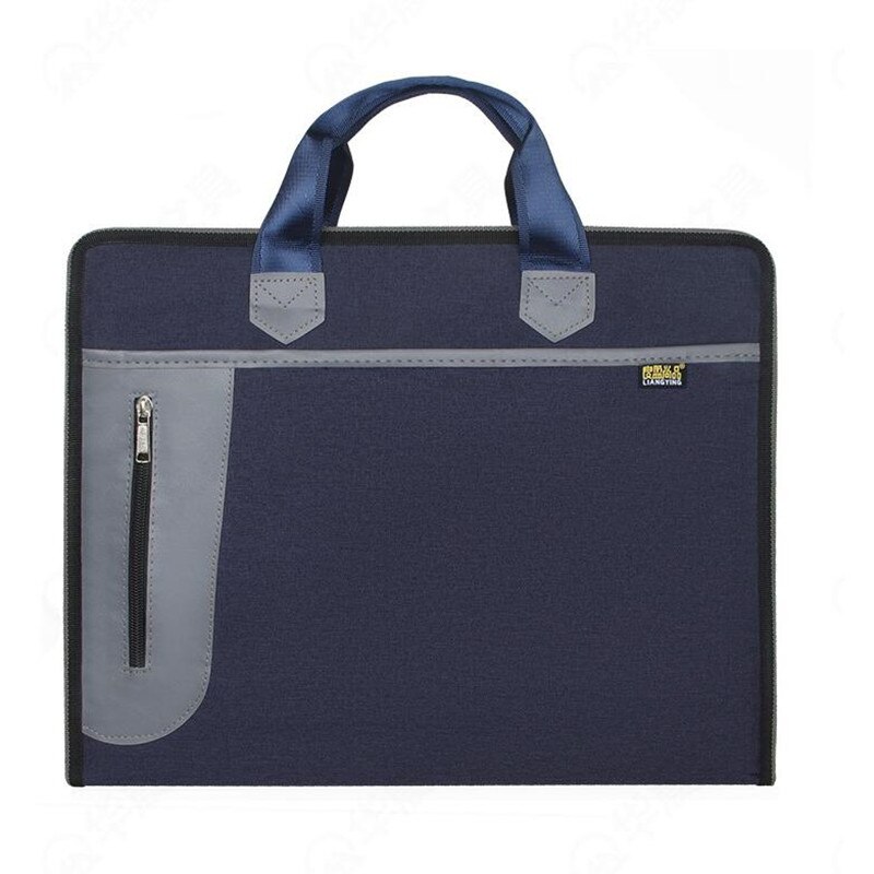 File Bag Hand-in-Buff Large Folder Package Canvas Meeting Briefcase Document Ticket Storage Waterproof Organizer Filing Products