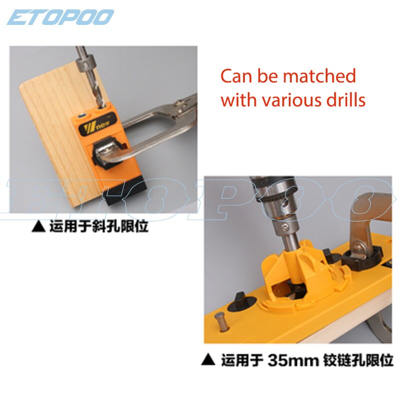 Stainless Steel Limit Ring Three-in-one Hole Punch Round Dowel Locator Drill Sleeve Woodworking Tools